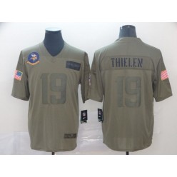 Minnesota Vikings #19 Adam Thielen 2019 Olive Salute To Service Limited Nike NFL Men Jersey