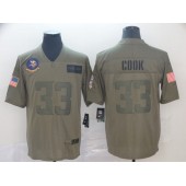 Minnesota Vikings #33 Dalvin Cook 2019 Olive Salute To Service Limited Jersey