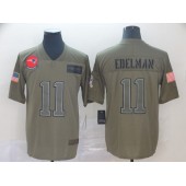 New England Patriots #11 Julian Edelman 2019 Olive Salute To Service Limited Nike NFL Men Jersey