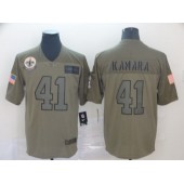 New Orleans Saints #41 Alvin Kamara 2019 Olive Salute To Service Limited NFL Nike Men Jersey
