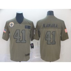 New Orleans Saints #41 Alvin Kamara 2019 Olive Salute To Service Limited NFL Nike Men Jersey