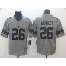 New York Giants #26 Saquon Barkley Gray Gridiron Gray Vapor Untouchable Limited Nike NFL Men Jersey