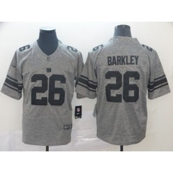 New York Giants #26 Saquon Barkley Gray Gridiron Gray Vapor Untouchable Limited Nike NFL Men Jersey