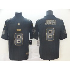 New York Giants #8 Daniel Jones Black Gold Vapor Untouchable Limited NFL Nike Men Jersey