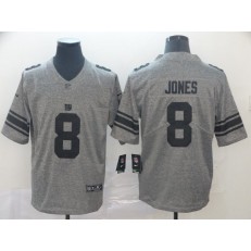 New York Giants #8 Daniel Jones Gray Gridiron Gray Vapor Untouchable Limited Nike NFL Men Jersey