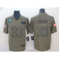 New York Jets #33 Jamal Adams 2019 Olive Salute To Service Limited Nike NFL Men Jersey