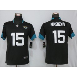 Women Nike Jacksonville Jaguars #15 Gardner Minshew II Black Vapor Untouchable Limited Jersey