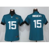 Women Nike Jacksonville Jaguars #15 Gardner Minshew II Teal Vapor Untouchable Limited Jersey