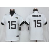 Women Nike Jacksonville Jaguars #15 Gardner Minshew II White Vapor Untouchable Limited Jersey