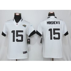 Women Nike Jacksonville Jaguars #15 Gardner Minshew II White Vapor Untouchable Limited Jersey
