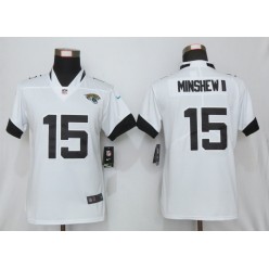 Women Nike Jacksonville Jaguars #15 Gardner Minshew II White Vapor Untouchable Limited Jersey