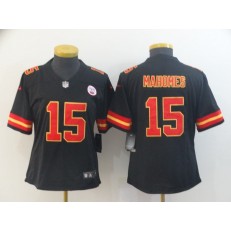 Women Nike Kansas City Chiefs #15 Patrick Mahomes Black Vapor Untouchable Limited Jersey