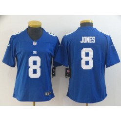 Women Nike New York Giants #8 Daniel Jones Royal Vapor Untouchable Limited Jersey