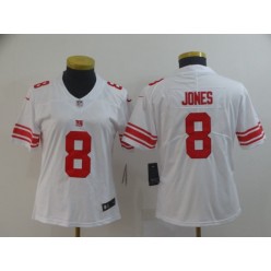 Women Nike New York Giants #8 Daniel Jones White Vapor Untouchable Limited Jersey