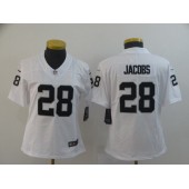 Women Nike Oakland Raiders #28 Josh Jacobs White Women Vapor Untouchable Limited Jersey