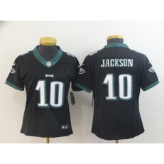 Women Nike Philadelphia Eagles #10 DeSean Jackson Black Vapor Untouchable Limited Jersey
