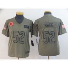 Youth Nike Chicago Bears #52 Khalil Mack 2019 Olive Salute To Service Limited Jersey