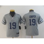 Youth Nike Dallas Cowboys #19 Amari Cooper Gray Inverted Legend Limited Jersey