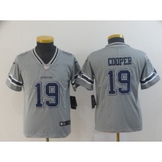 Youth Nike Dallas Cowboys #19 Amari Cooper Gray Inverted Legend Limited Jersey