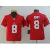 Youth Nike New York Giants #8 Daniel Jones Red Inverted Legend Limited Jersey