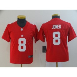Youth Nike New York Giants #8 Daniel Jones Red Inverted Legend Limited Jersey