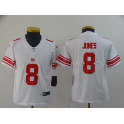Youth Nike New York Giants #8 Daniel Jones White Vapor Untouchable Limited Jersey