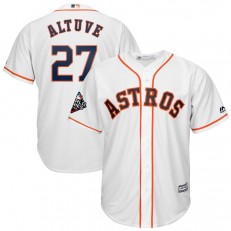 MLB Houston Astros 27 Jose Altuve White 2019 World Series Bound Cool Base Men Jersey