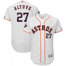 MLB Houston Astros 27 Jose Altuve White 2019 World Series Bound Flexbase Men Jersey