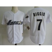 MLB Houston Astros 7 Craig Biggio White Men Jersey