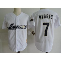 MLB Houston Astros 7 Craig Biggio White Men Jersey