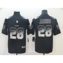 Oakland Raiders #28 Josh Jacobs Black Arch Smoke Vapor Untouchable Limited Nike NFL Men Jersey