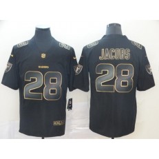 Oakland Raiders #28 Josh Jacobs Black Gold Vapor Untouchable Limited Nike NFL Men Jersey