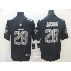 Oakland Raiders #28 Josh Jacobs Black Impact Rush Limited Nike NFL Men Jersey