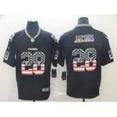 Oakland Raiders #28 Josh Jacobs Black USA Flash Fashion Limited NFL Nike Men Jersey