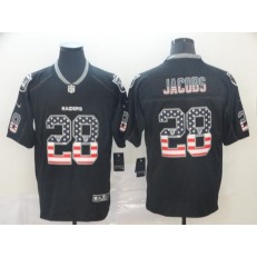 Oakland Raiders #28 Josh Jacobs Black USA Flash Fashion Limited NFL Nike Men Jersey