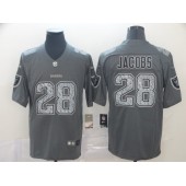 Oakland Raiders #28 Josh Jacobs Gray Camo Vapor Untouchable Limited Nike NFL Men Jersey
