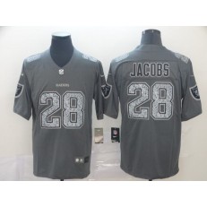 Oakland Raiders #28 Josh Jacobs Gray Camo Vapor Untouchable Limited Nike NFL Men Jersey