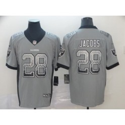 Oakland Raiders #28 Josh Jacobs Gray Drift Fashion Limited Nike NFL Men Jersey