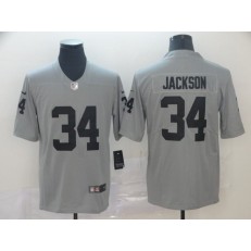 Oakland Raiders #34 Bo Jackson Gray Inverted Legend Limited Nike NFL Men Jersey
