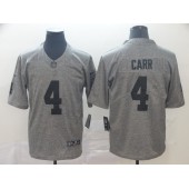 Oakland Raiders #4 Derek Carr Gray Gridiron Gray Vapor Untouchable Limited Nike NFL Men Jersey