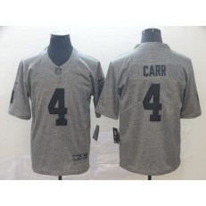 Oakland Raiders #4 Derek Carr Gray Gridiron Gray Vapor Untouchable Limited Nike NFL Men Jersey