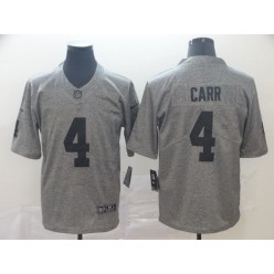 Oakland Raiders #4 Derek Carr Gray Gridiron Gray Vapor Untouchable Limited Nike NFL Men Jersey