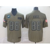 Philadelphia Eagles #86 Zach Ertz 2019 Olive Salute To Service Limited Nike NFL Men Jersey