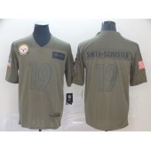 Pittsburgh Steelers #19 JuJu Smith-Schuster 2019 Olive Salute To Service Limited Nike NFL Men Jersey