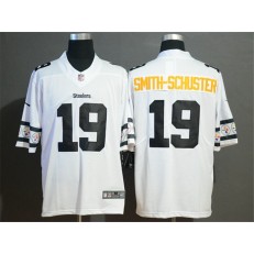 Pittsburgh Steelers #19 JuJu Smith-Schuster White Team Logos Fashion Vapor Limited Nike NFL Men Jersey