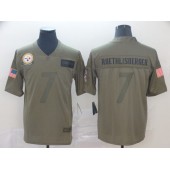 Pittsburgh Steelers #7 Ben Roethlisberger 2019 Olive Salute To Service Limited Nike NFL Men Jersey
