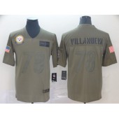 Pittsburgh Steelers #78 Alejandro Villanueva 2019 Olive Salute To Service Limited Nike NFL Men Jersey