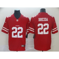 San Francisco 49ers #22 Matt Breida Red Vapor Untouchable Limited Nike NFL Men Jersey