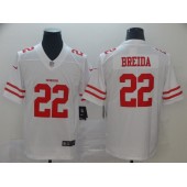 San Francisco 49ers #22 Matt Breida White Vapor Untouchable Limited Nike NFL Men Jesey