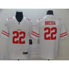 San Francisco 49ers #22 Matt Breida White Vapor Untouchable Limited Nike NFL Men Jesey